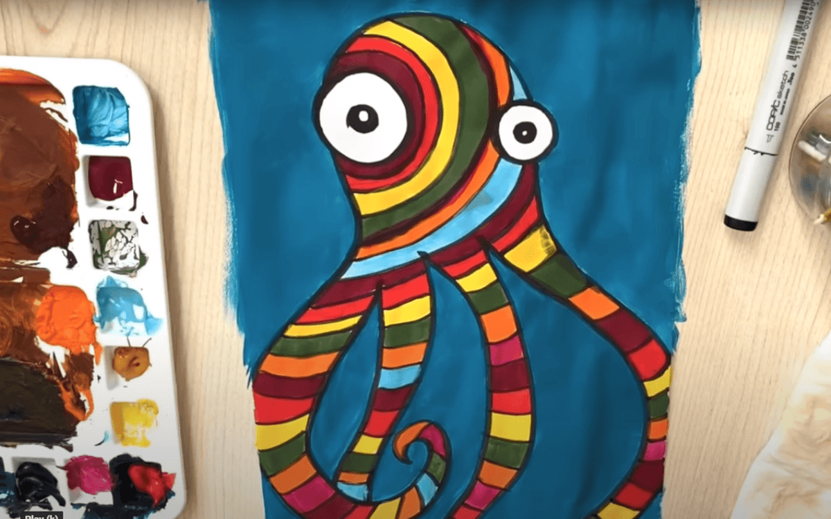 easy octopus drawing for kids