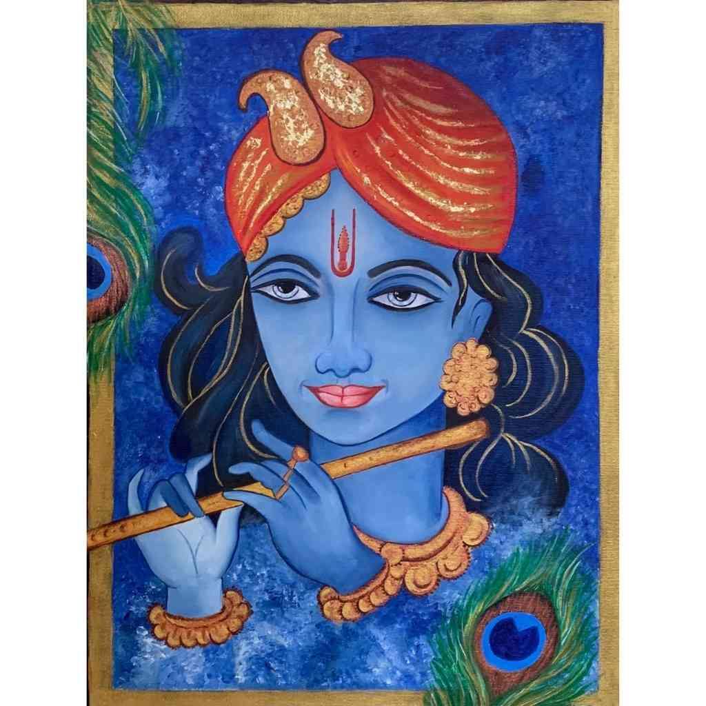 Buy Acrylic Paintings | Lord Krishna | Artezaar.com Art Gallery ...