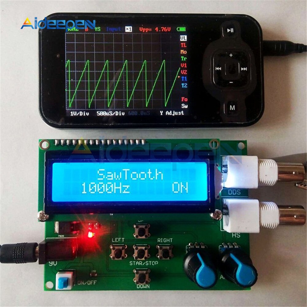 DDS Function Signal Generator Sine/Triangle/Square/Sawtooth/ECG/Noise Output 1Hz 