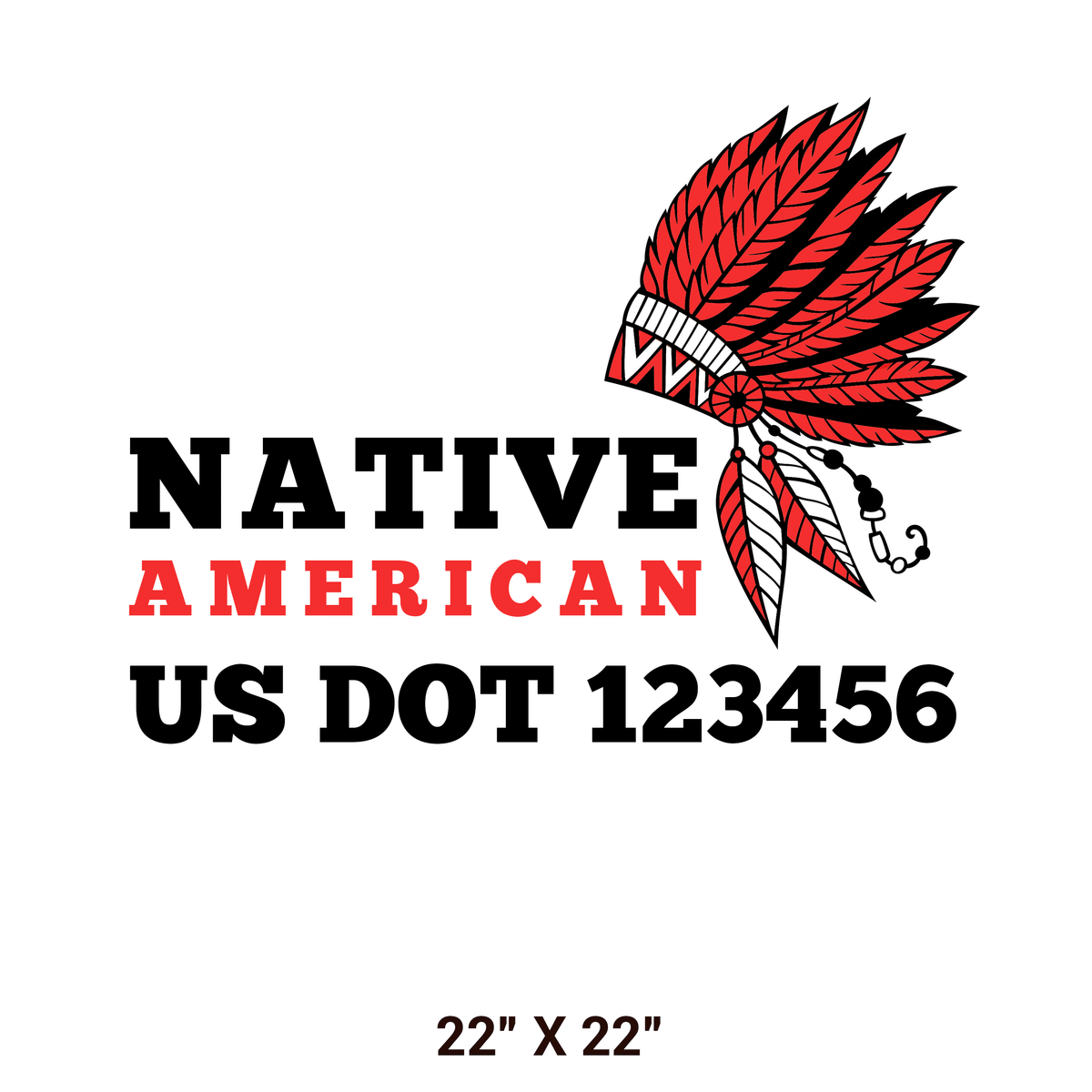 native-american-company-truck-decal-with-regulation-numbers-usdot