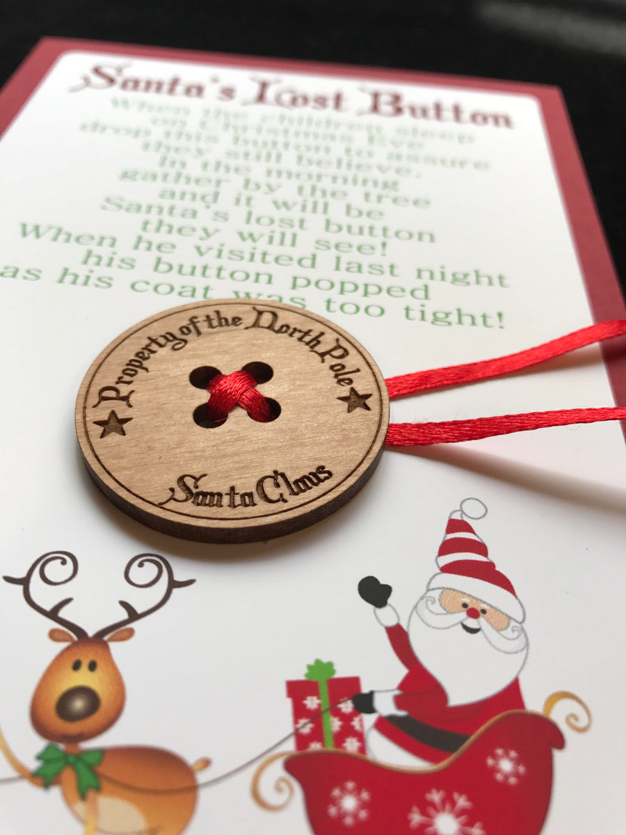CHRISTMAS TRADITION Santa's Lost Button With personalised letter