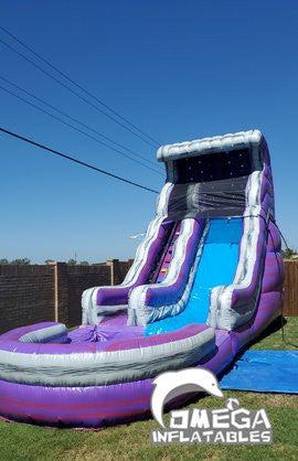 18FT Marble Purple Wave Wet Dry Slide