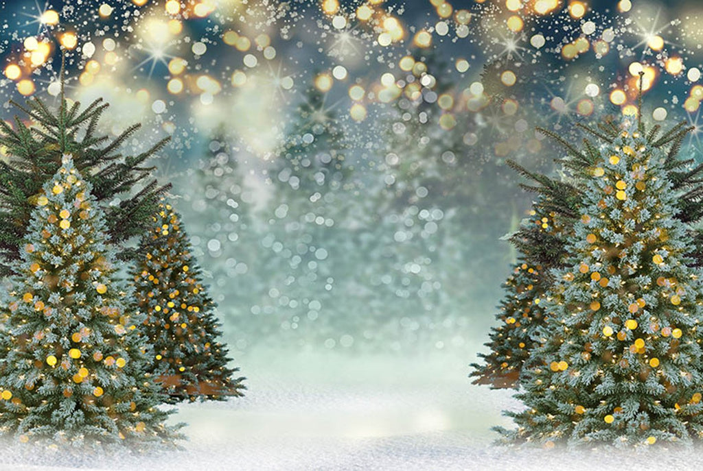 Bokeh Shine Photography Backdrops Glitter Christmas Tree Background Ba