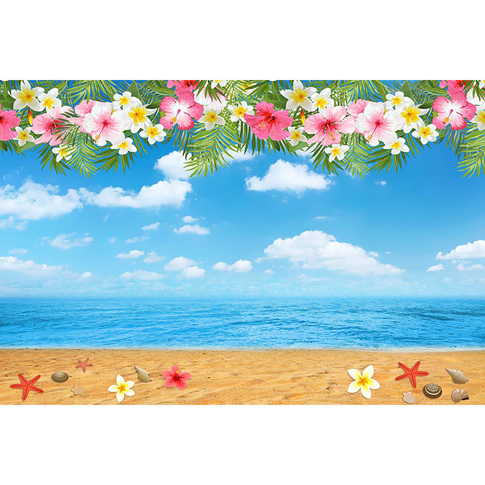 Summer Beach Photography Backdrop Hawaiian Luau Aloha Theme Birthday P