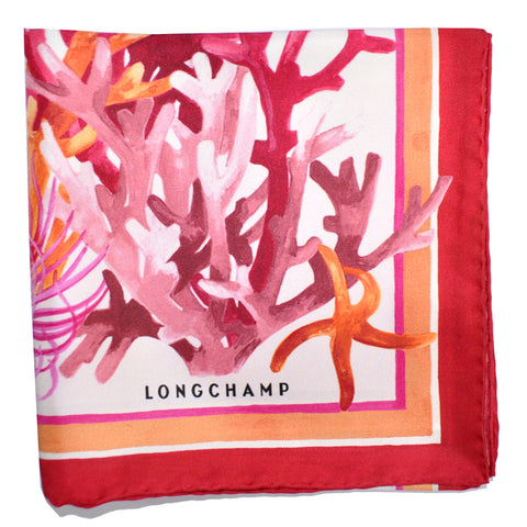 Genuine Lonchamp scarves Coral