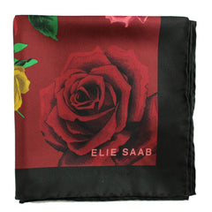 Elie Saab Scarf Cream Black Roses New