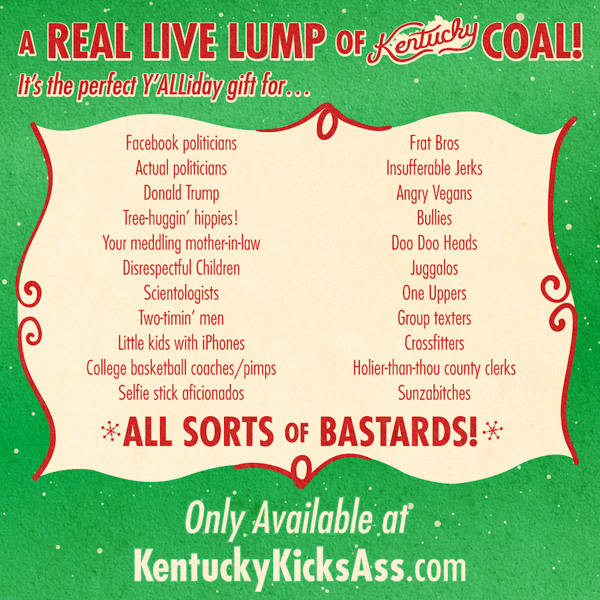 Kentucky Christmas Coal Naughty List