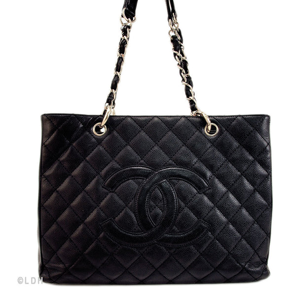 Chanel Black Caviar GST Grand Shopping Tote (Authentic Pre Owned) Leat - 102868 | LuxeDH