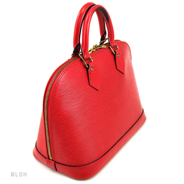 Louis Vuitton Red Epi Alma Leather (Authentic Pre Owned) - 105038 | Luxe Designer House