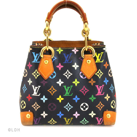 Louis Vuitton Takashi Murakami Black Multicolor Monogram Audra Handbag