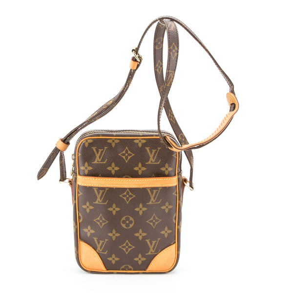 Pre-owned Louis Vuitton Turquoise Leather & Brown Monogram Canvas