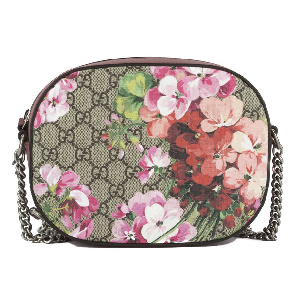 gucci blooms gg supreme mini chain bag