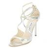 Jimmy Choo Champagne Glitter Lang Sandal, Size 39 (New with Tags)