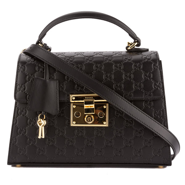 gucci padlock signature top handle bag