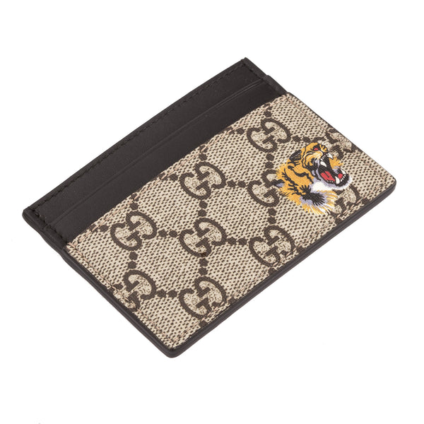 gucci tiger print card holder