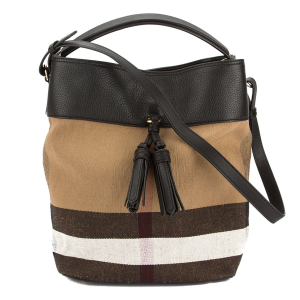 Burberry Susanna Mega Check Bucket Shoulder Bag