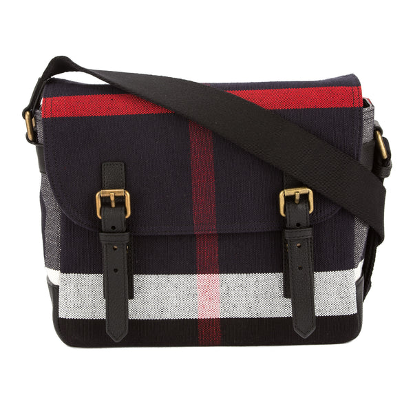 burberry check messenger bag