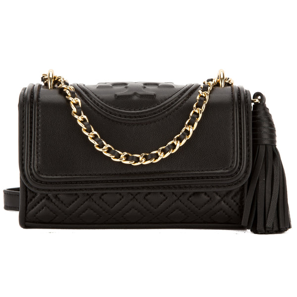 tory burch fleming tote black