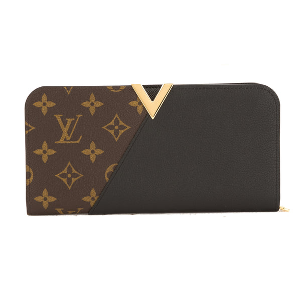 Louis Vuitton Noir Calf Monogram Canvas Kimono Wallet Own – LuxeDH
