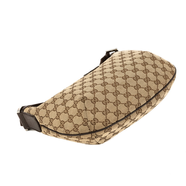 Gucci Brown GG Monogram Canvas Shoulder Bag (Pre Owned) – LuxeDH