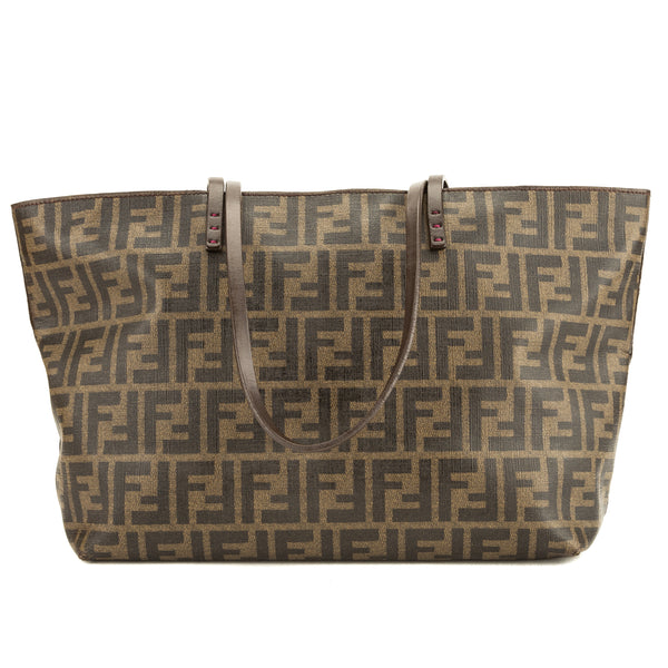 fendi brown canvas bag