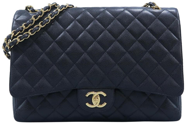 chanel maxi black caviar