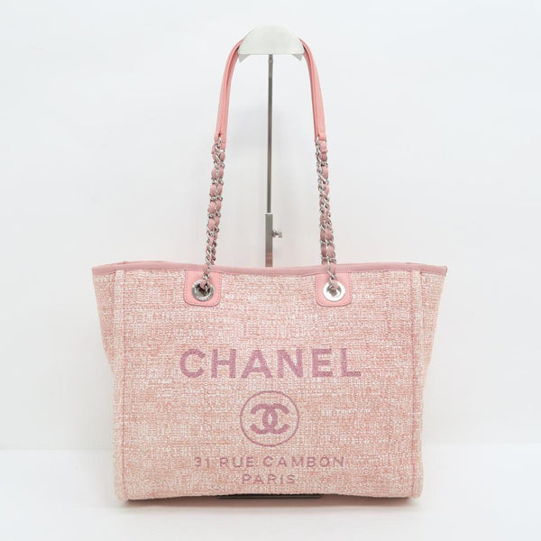 chanel deauville tweed tote