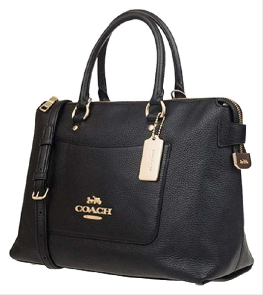 black coach satchel purse