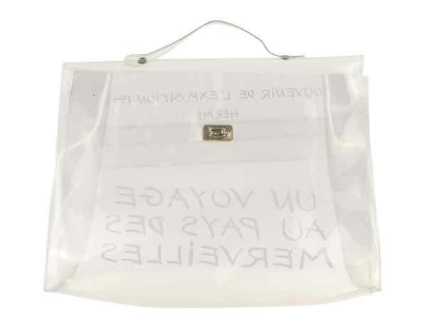 hermes clear vinyl kelly bag replica