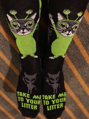 Take Me To Your Litter | Cat Designed Crew Socks
