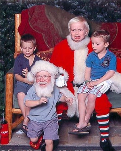 Weird christmas santa kid