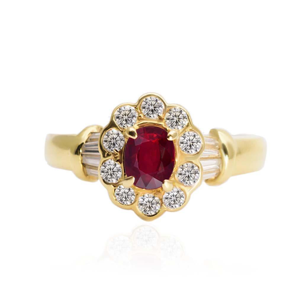 ruby rings 18k yellow gold