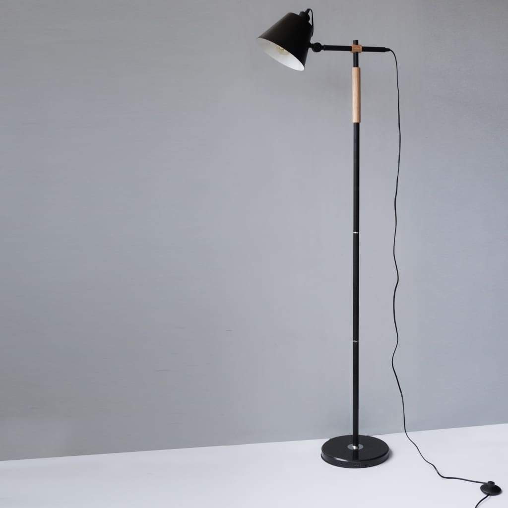 Black Marble Floor Lamp Scandinavian Interior Style Tall Standing