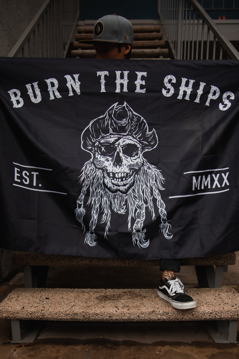 Burn The Ships Black Flag - Featuring A Pirate Skull – Relentless Betrayal