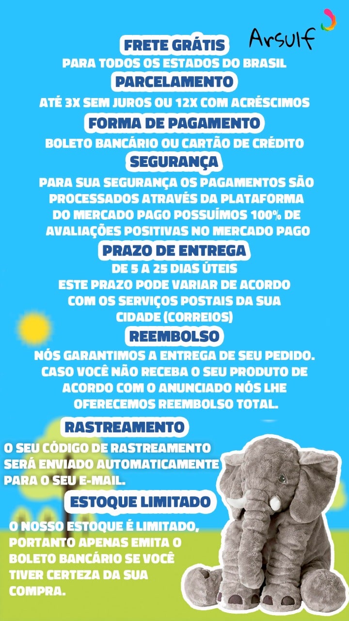 ELEFANTE DE PELÚCIA