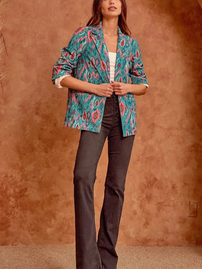 Aztec Corduroy Blazer