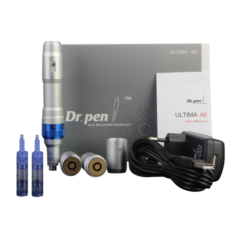 Derma Pen A6 Ultima A6 Rechargeable MicroNeedle System Adjustable 0.25-2.5mm DE 