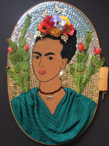 Picture of "Frida Kahlo with Cactus" Hoop Art
