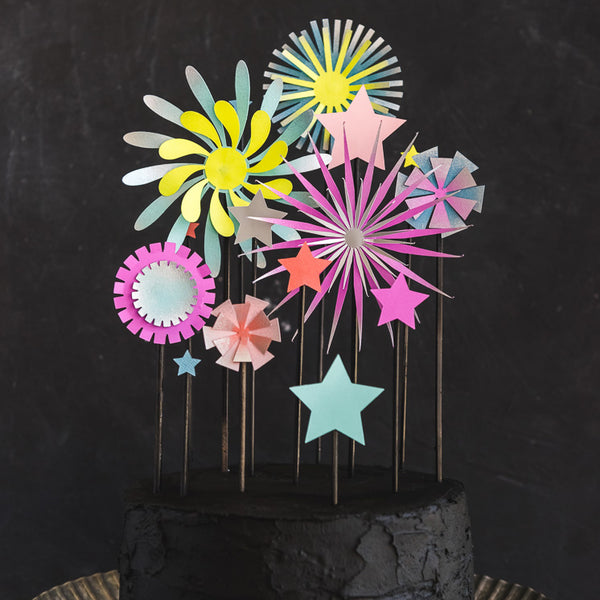 Download Paper Firework Cake Topper Svg Template The House That Lars Built SVG, PNG, EPS, DXF File