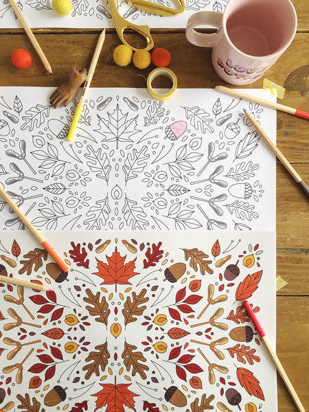Thanksgiving Coloring Placemats, PDF Printable – The House That Lars Built