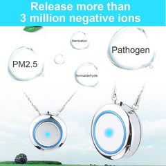 Personal Wearable Air Purifier Necklace/Mini Portable Air Freshner Ionizer