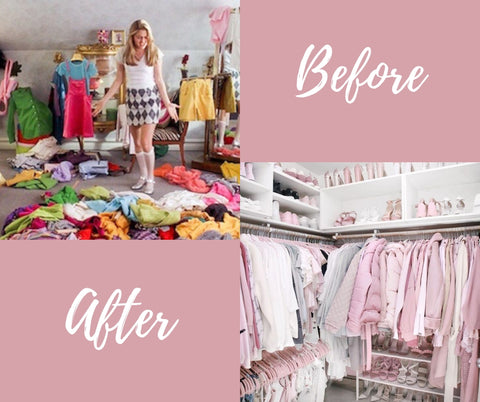 Clutter, before, after, Cher, organizing 