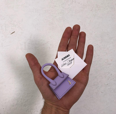 Miniature lavender statement purse 