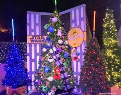 Christmas Tree, Lights, Star Wars, Lights