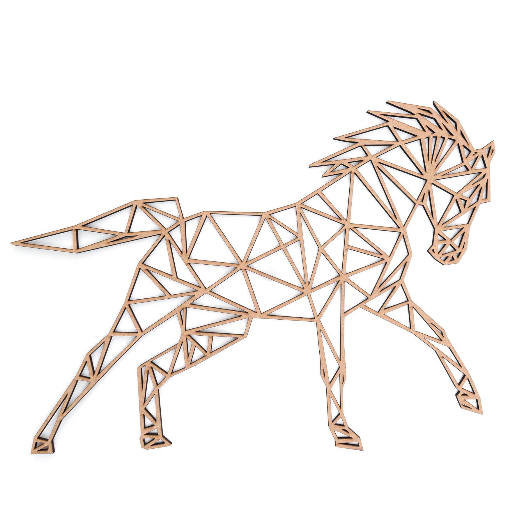Intiem Zoekmachinemarketing Manie Geometrisch Paard | Hout | voor aan de muur – Geometricart