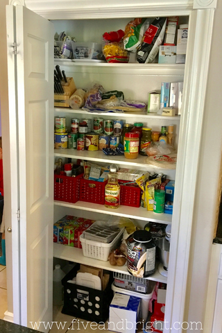 before picture of pantry