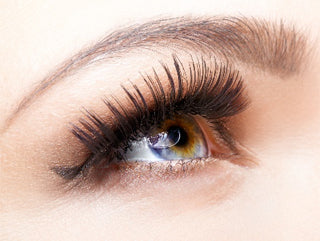 Closeup Image of eye with long eyelashes