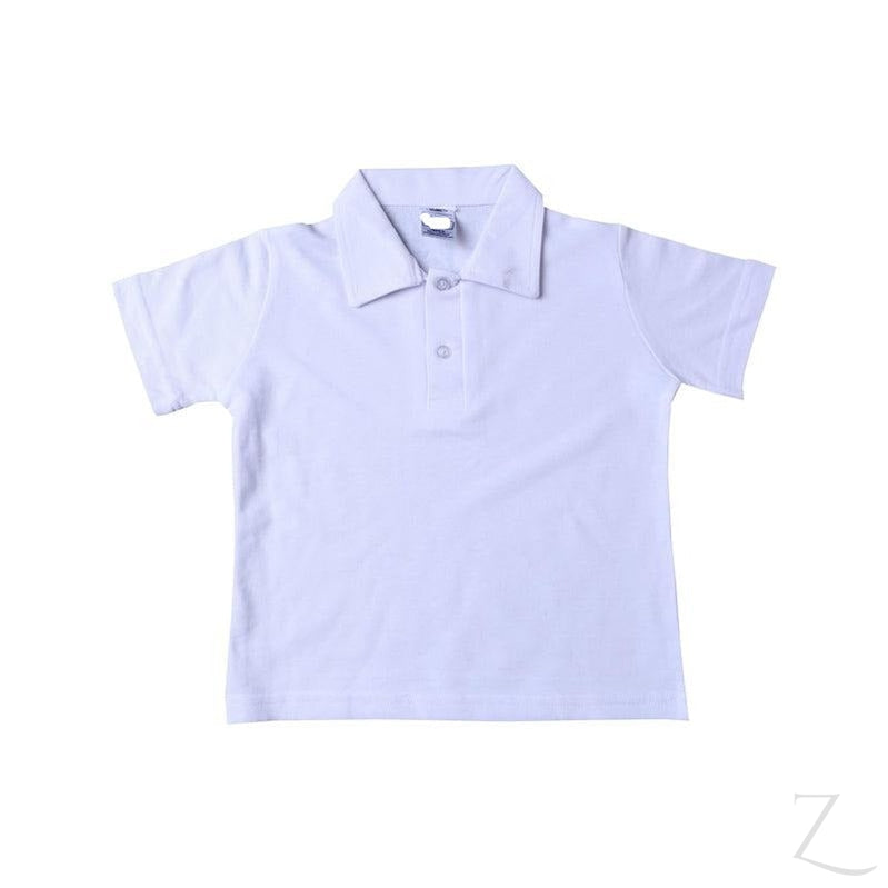 plain white golf shirt