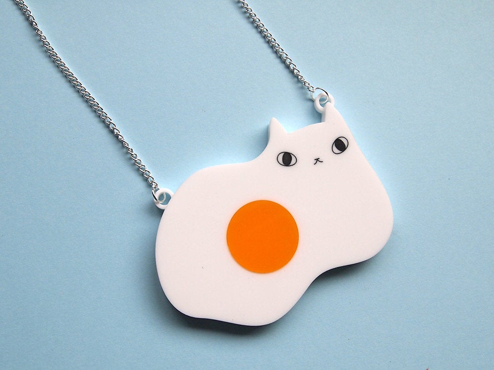 Egg Cat Necklace