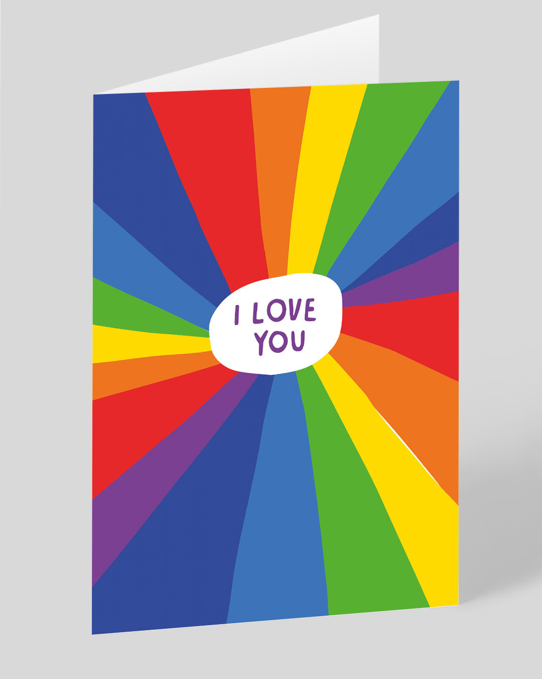 Valentine’s Day | Cute Valentines Card For Him or Her | Personalised Rainbow I Love You Greeting Card | Ohh Deer Unique Valentine’s Card | Made In The UK, Eco-Friendly Materials, Plastic Free Packaging